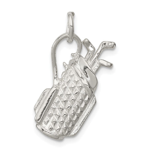 Sterling Silver Golf Bag Charm QC749