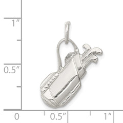 Sterling Silver Golf Bag Charm QC750