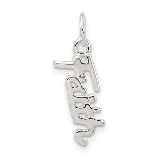 Sterling Silver Faith Pendant QC7505