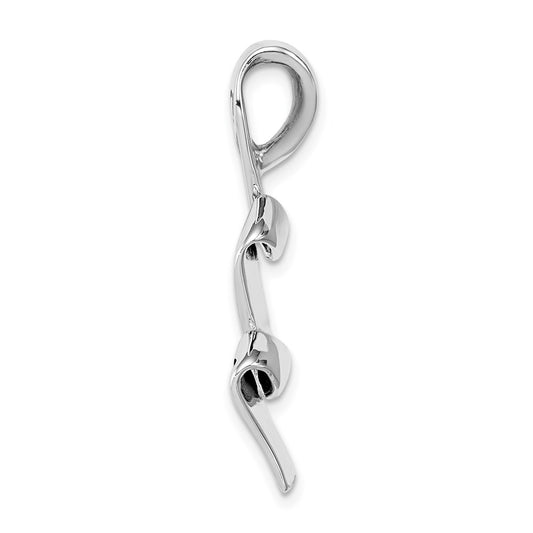 Sterling Silver Rhodium-plated Love, Live, Laugh Charm QC7510