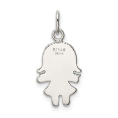 Sterling Silver Enameled Girl Charm QC7515