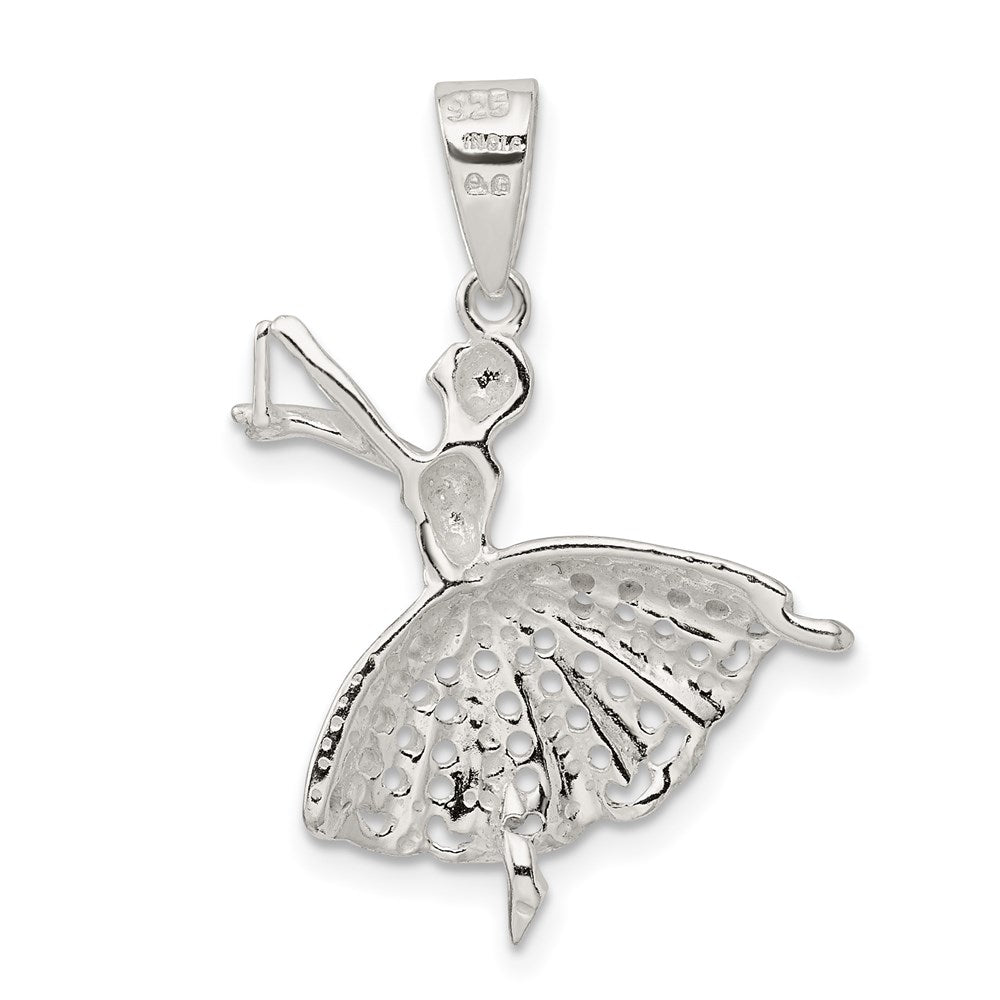 Sterling Silver Polished Ballerina Pendant QC7550