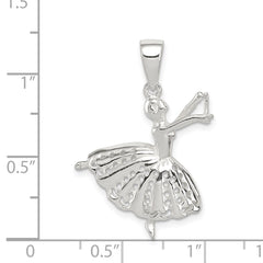 Sterling Silver Polished Ballerina Pendant QC7550