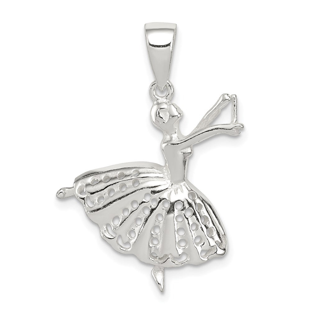 Sterling Silver Polished Ballerina Pendant QC7550