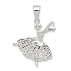Sterling Silver Polished Ballerina Pendant QC7550