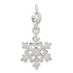 Sterling Silver Polished Snowflake Charm QC7573