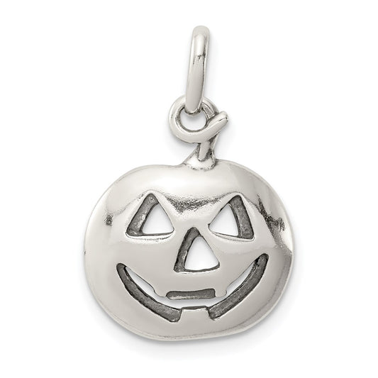 Sterling Silver Pumpkin Charm QC7577