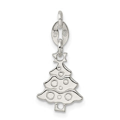 Sterling Silver Polished Christmas Tree Charm QC7578