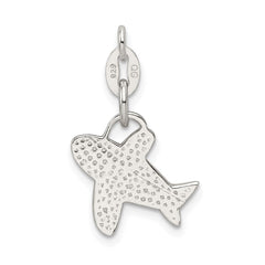 Sterling Silver Polished Airplane Charm QC7590