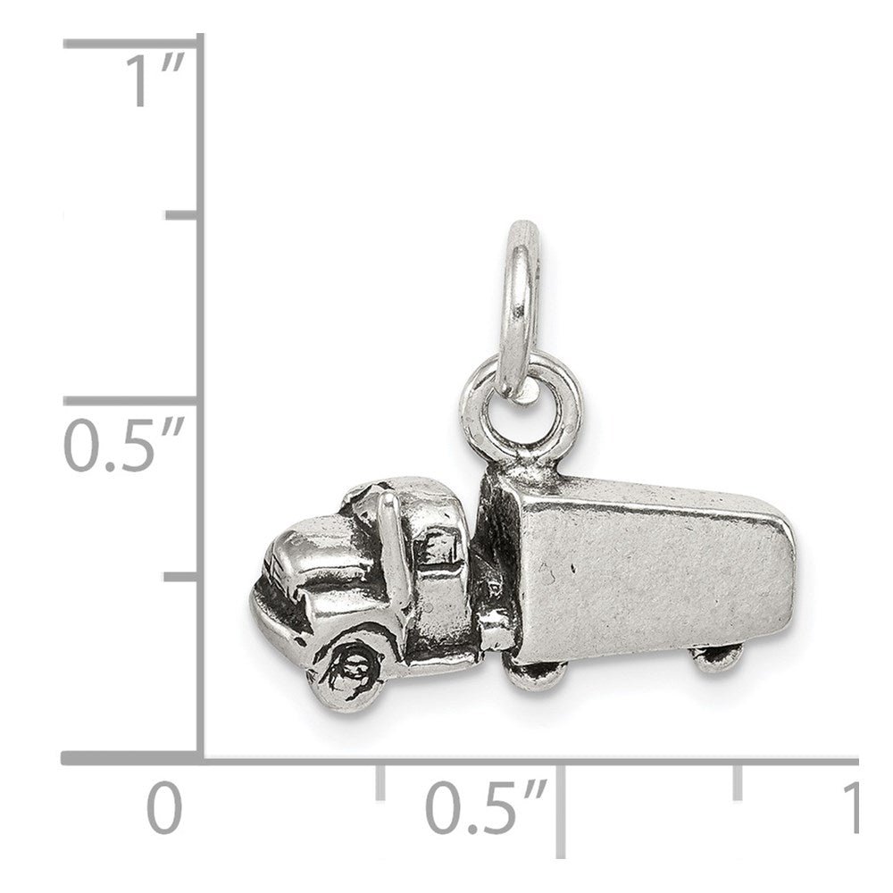 Sterling Silver Antiqued Truck Charm QC7593