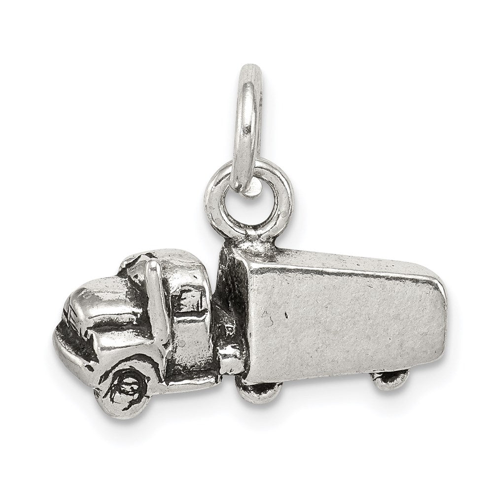 Sterling Silver Antiqued Truck Charm QC7593