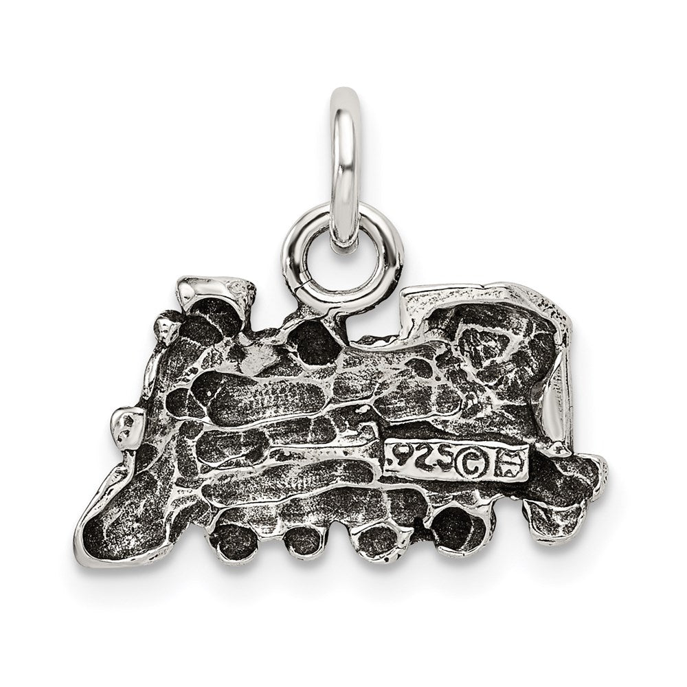 Sterling Silver Antiqued Train Charm QC7594