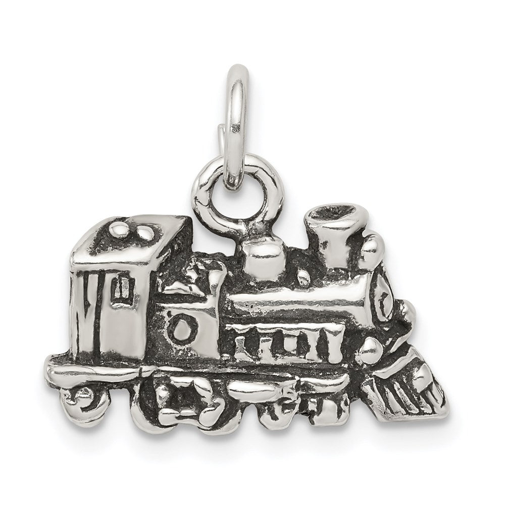 Sterling Silver Antiqued Train Charm QC7594