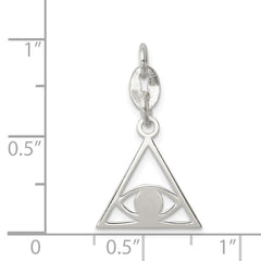 Sterling Silver Polished Evil Eye Charm QC7602