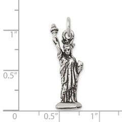 Sterling Silver Antiqued Statue of Liberty Charm QC7603