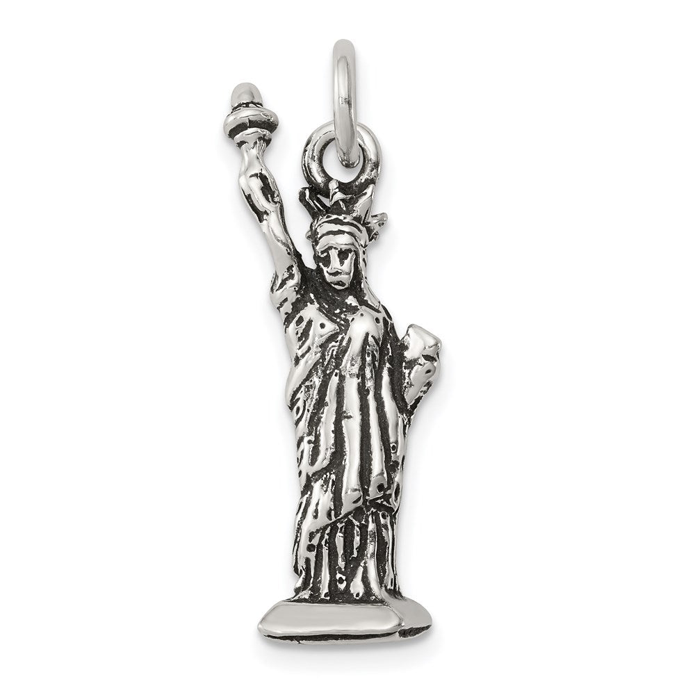 Sterling Silver Antiqued Statue of Liberty Charm QC7603