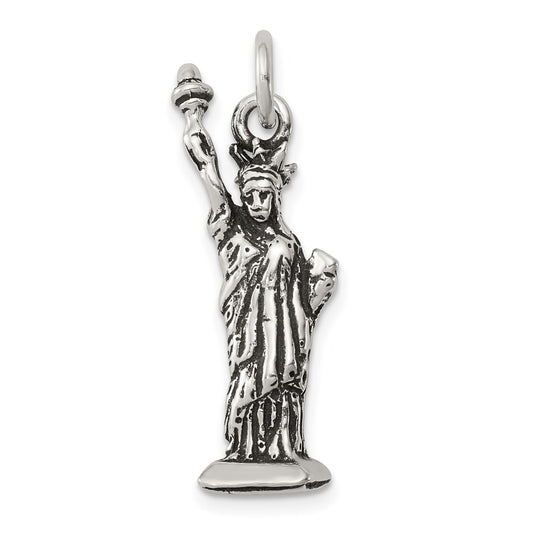 Sterling Silver Antiqued Statue of Liberty Charm QC7603
