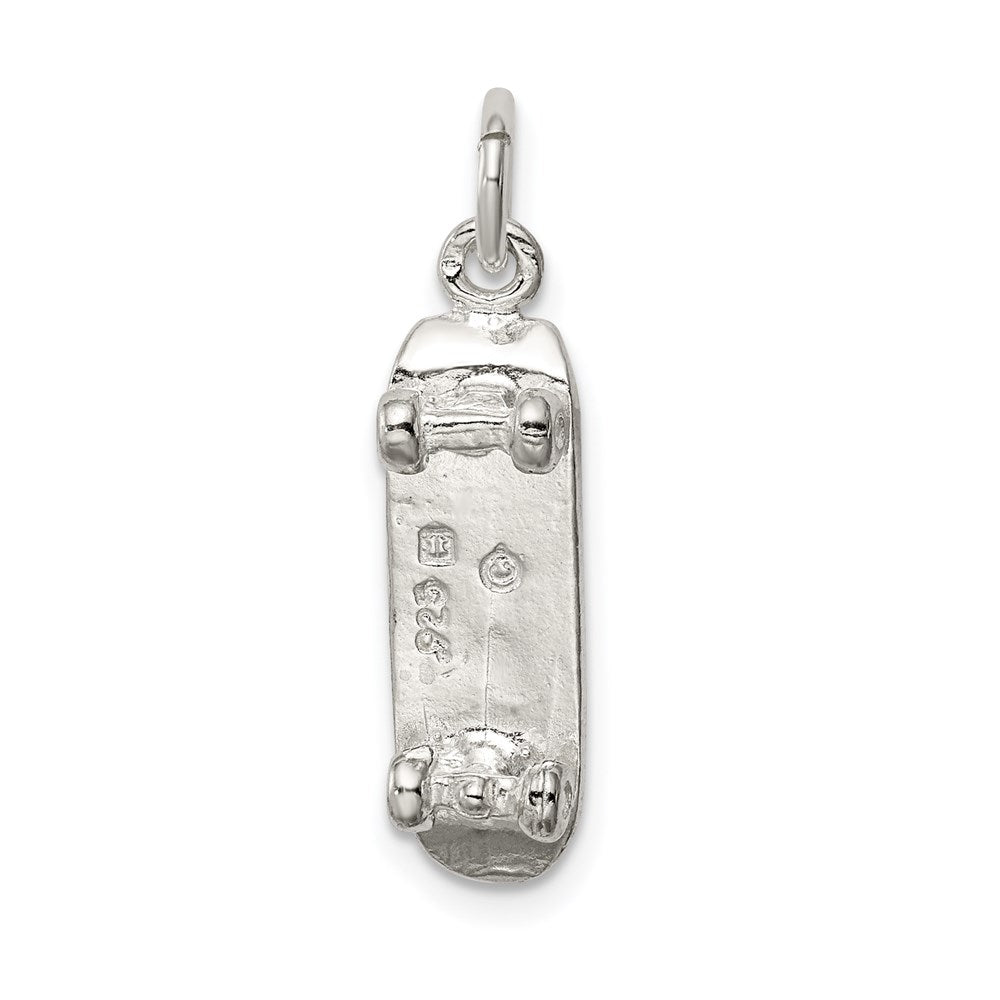 Sterling Silver Skateboard Charm QC761
