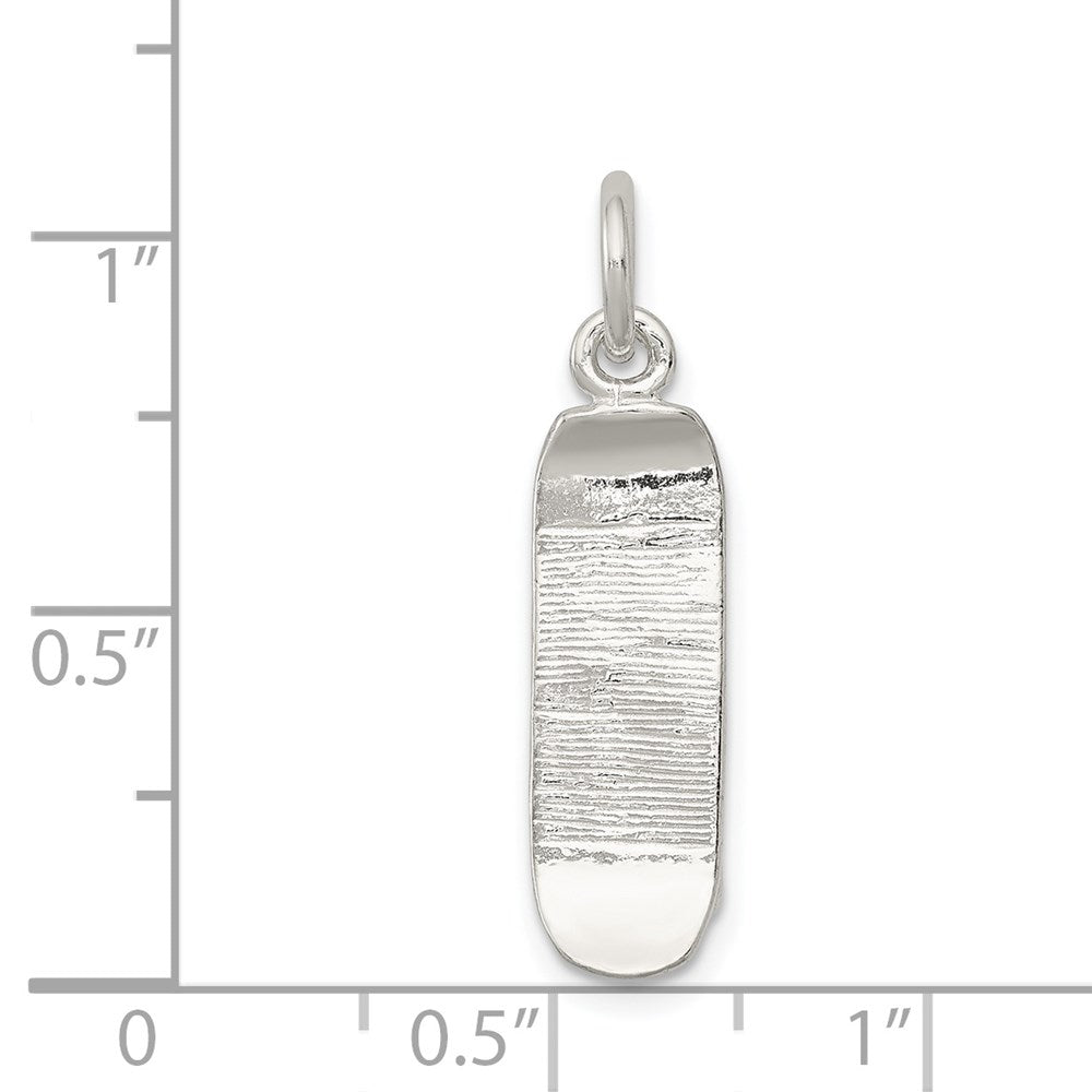 Sterling Silver Skateboard Charm QC761