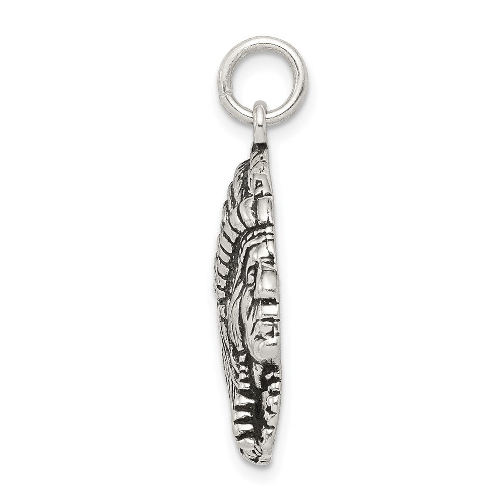 Sterling Silver Antiqued Man Charm QC7615