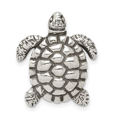 Sterling Silver Antiqued Turtle Charm QC7671
