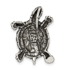 Sterling Silver Antiqued Turtle Charm QC7672
