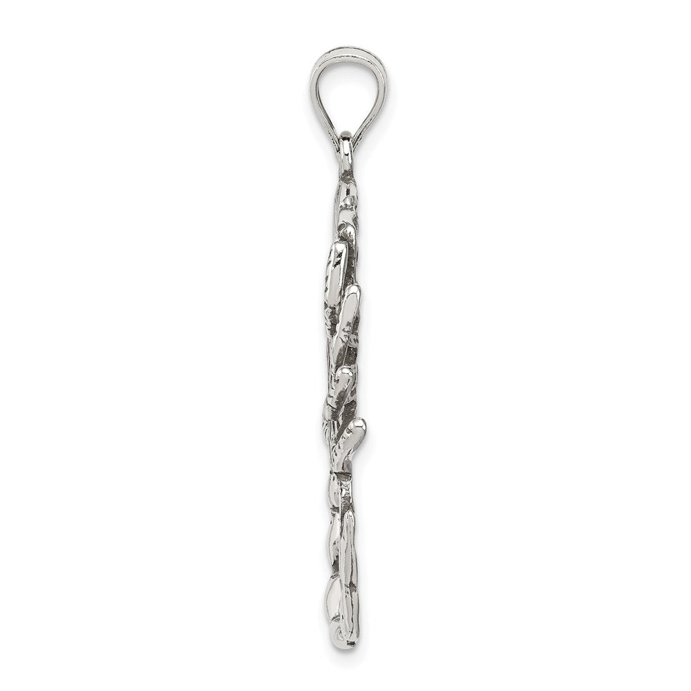 Sterling Silver Antiqued Scorpion Charm QC7680