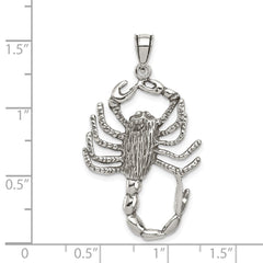 Sterling Silver Antiqued Scorpion Charm QC7680