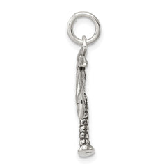 Sterling Silver Antiqued Palm Tree Charm QC7702