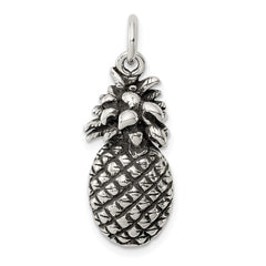 Sterling Silver Antiqued Pineapple Charm QC7705