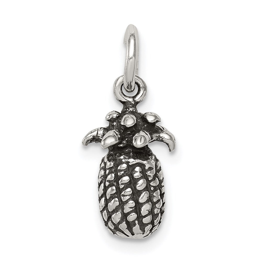 Sterling Silver Antiqued Pineapple Charm QC7706
