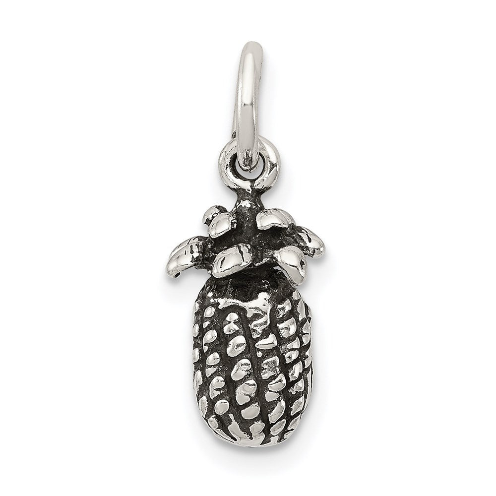 Sterling Silver Antiqued Pineapple Charm QC7706
