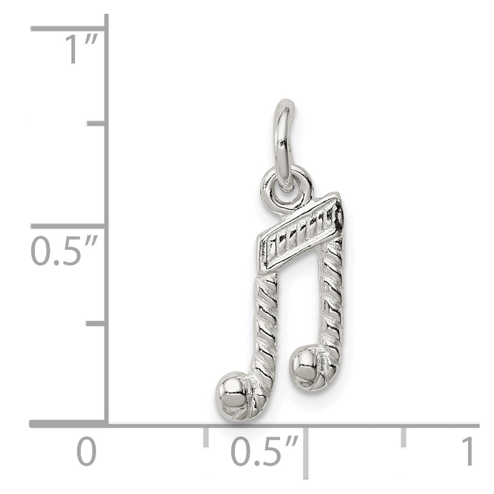 Sterling Silver Music Notes Charm QC776