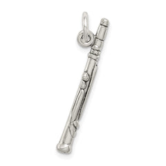 Sterling Silver Antiqued Clarinet Charm QC7769