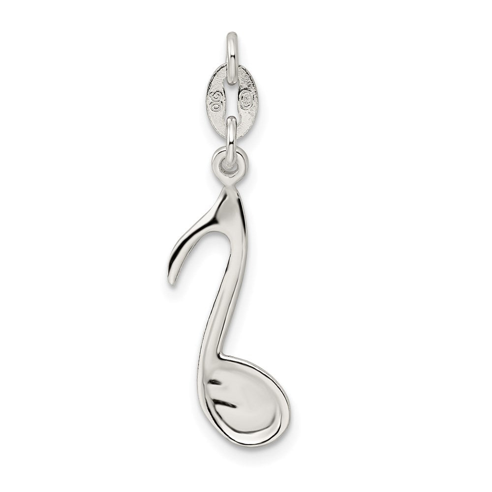 Sterling Silver Polished Music Note Charm QC7781