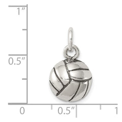 Sterling Silver Antiqued Volleyball Charm QC7793