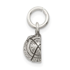 Sterling Silver Antiqued Football Charm QC7795