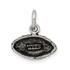 Sterling Silver Antiqued Football Charm QC7795