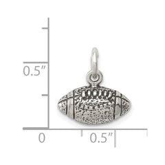 Sterling Silver Antiqued Football Charm QC7795