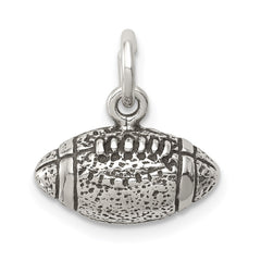Sterling Silver Antiqued Football Charm QC7795