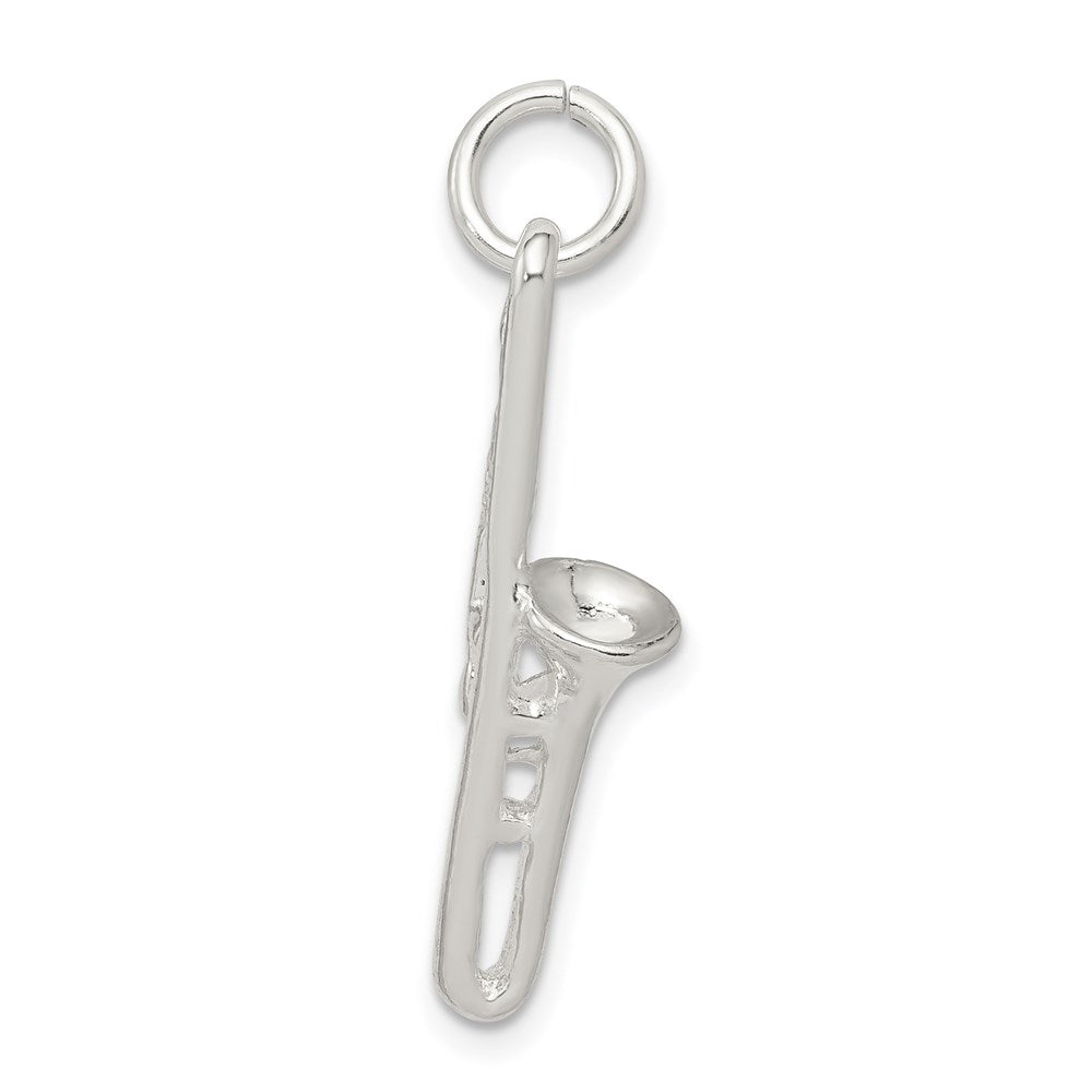 Sterling Silver Trombone Charm QC780