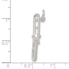 Sterling Silver Trombone Charm QC780