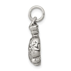 Sterling Silver Antiqued Boxing Gloves Charm QC7811