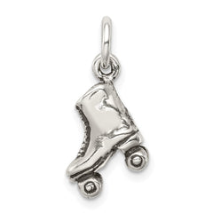 Sterling Silver Antiqued Roller-skate Charm QC7816