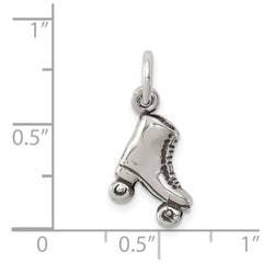Sterling Silver Antiqued Roller-skate Charm QC7816