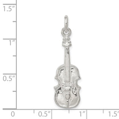 Sterling Silver Violin Charm QC784