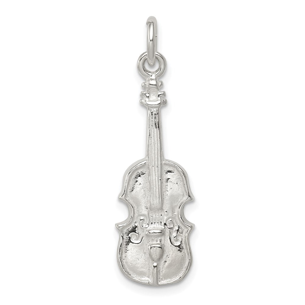 Sterling Silver Violin Charm QC784