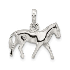 Sterling Silver Polished Horse Pendant QC7840
