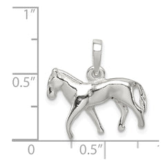 Sterling Silver Polished Horse Pendant QC7840