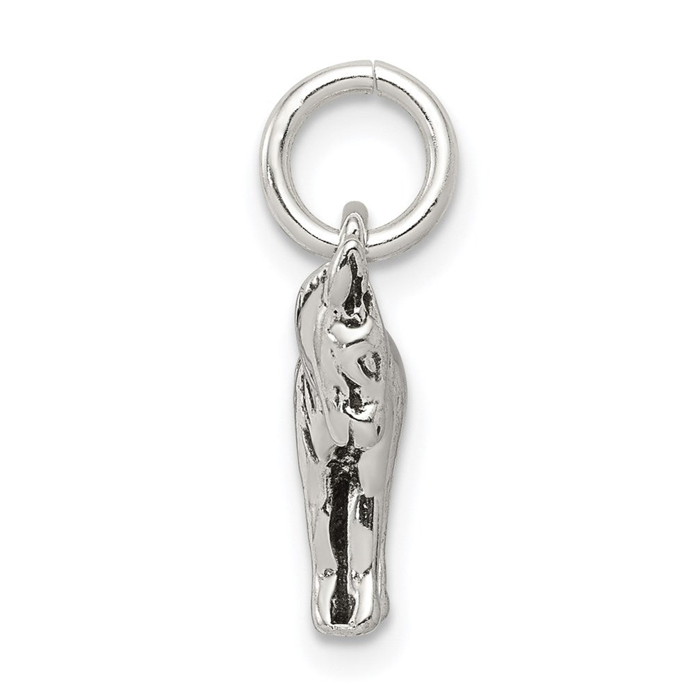 Sterling Silver Antiqued Donkey Charm QC7842
